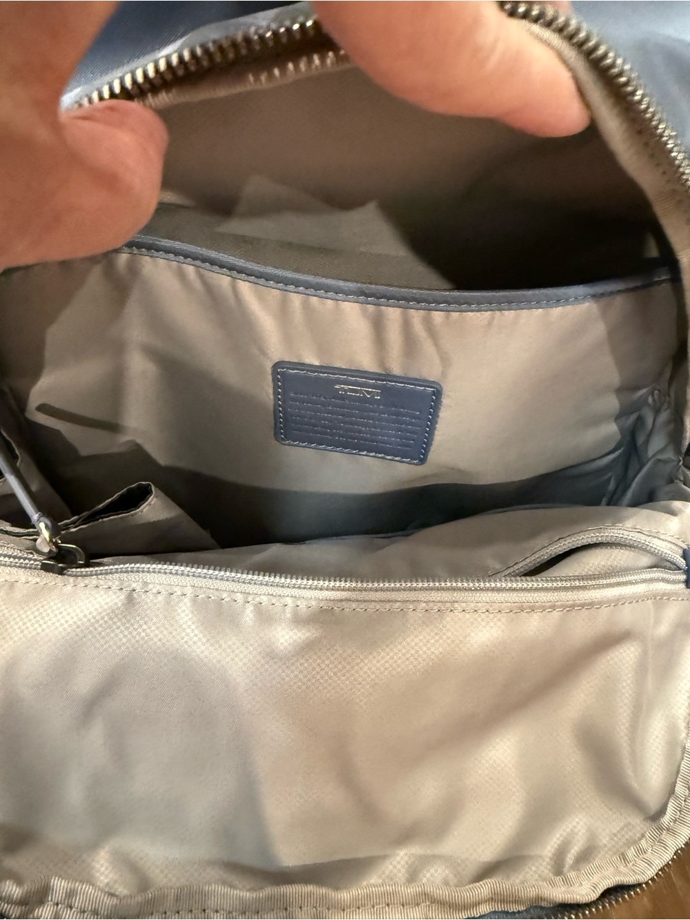 Tumi Light Blue Backpack with Front Pockets Fits 13” Laptop Muti Compartments - Picture 10 of 15